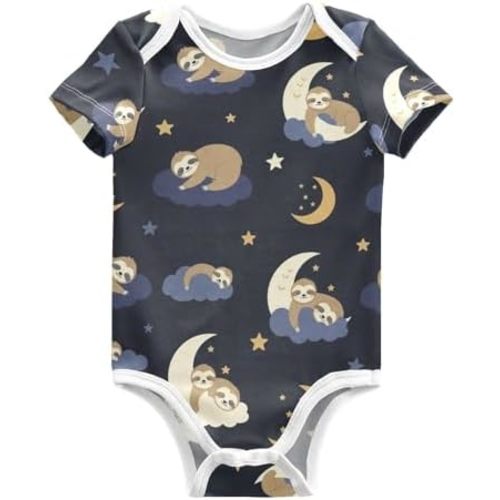 Emelivor Baby Boy Girl Bodysuit Short Sleeve Unisex Newborn Outfit Clothes Infant Romper Bodysuit Jumpsuit for Babies