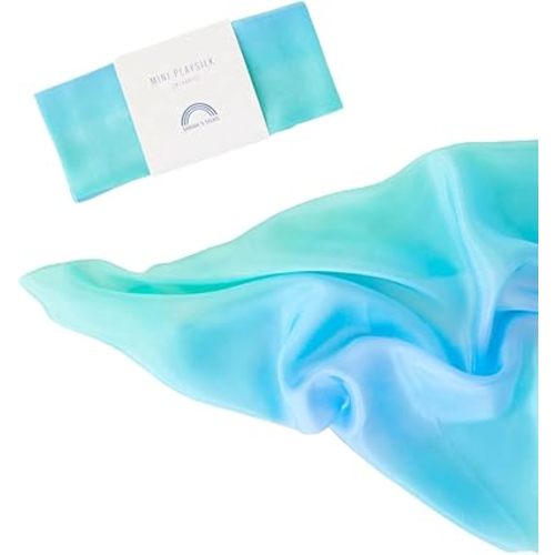 Sarah's Silks Enchanted Mini Playsilks | Creative Waldorf Toys for Open-Ended Play (Sea)
