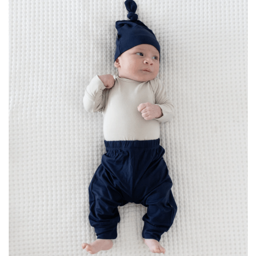 Knotted Cap in Navy