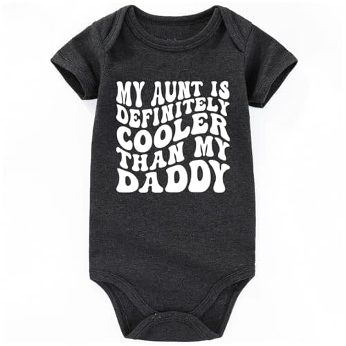 Aunt Is Cooler Than My Dad Baby Clothes Aunties Bestie Bodysuits boy girl auntie outfits