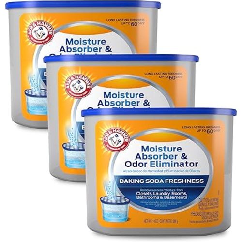 Arm & Hammer Fragrance Free Refillable Moisture Absorber and Odor Eliminator 14 oz. Tub