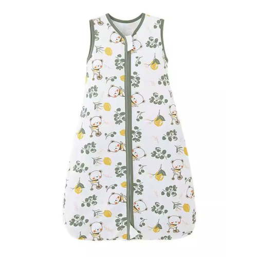 WIBACKER Baby Sleep Sack TOG 0.5 Wearable Blanket for Babies 100% Cotton 2-Way Zipper 6-12 Months Infant