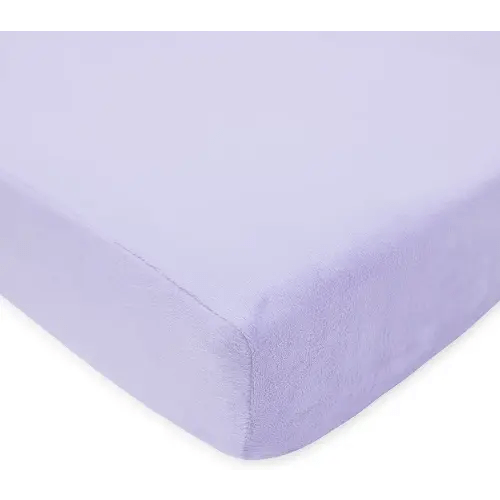 American Baby Company Heavenly Soft Chenille Fitted Crib Sheet 28" x 52", Warm and Cozy Neutral Chenille Sheet, Lavender, for Boys and Girls, Fits Crib and Toddler Bed mattresses