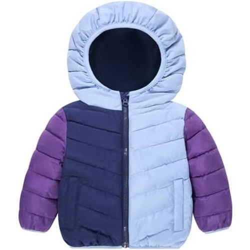 UNICOMIDEA Baby Boys' Color-Block Coat Lightweight Puffer Toddler Jacket for 9-24 Months