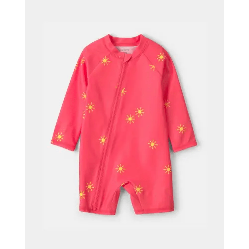 Baby Boy 1-Piece Sun Swimsuit Rashguard - Orange | Carter's