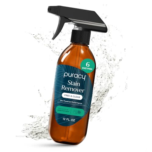 Puracy Stain Remover, Travel and Laundry Stain Cleaner for Clothes, Baby Essentials, Kids Stains, Oil and Fabric Spot Cleaner (Stain Remover Spray, 12 fl oz)