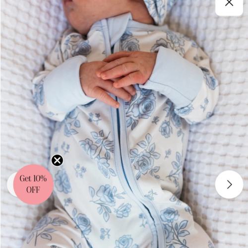 Blue Rose Garden Zipper Romper – In My Jammers