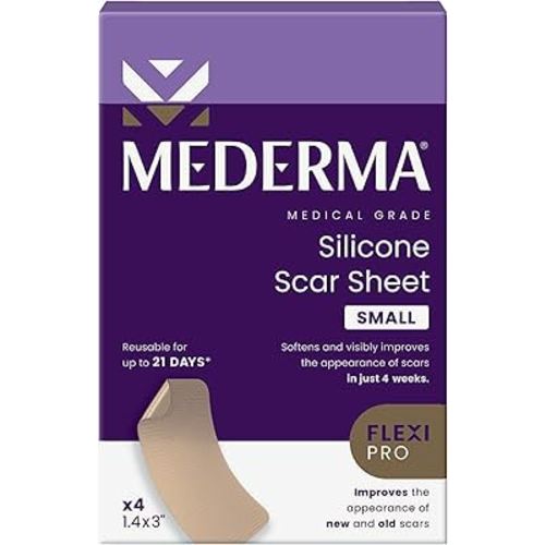 Mederma Medical Grade Silicone Scar Sheets - Improves Appearance of Old & New Scars from Injury, Burn & Surgery, Breathable & Flexible, 4 Count