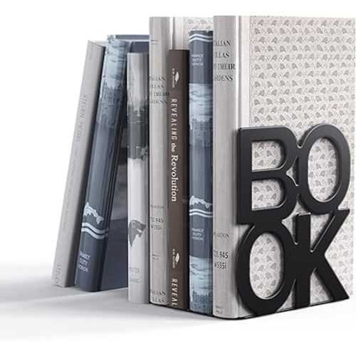 Book Ends,BookEnds Supports for Bookrack Desk,Bookend are Used for Books, Unique Appearance Design,Heavy Duty