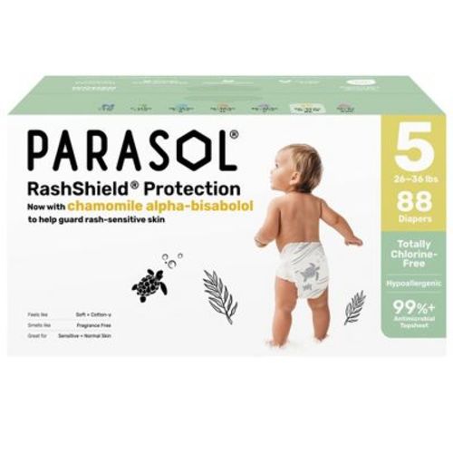 Parasol Chlorine-Free Diapers with RashShield Protection - Size 5 - 88ct