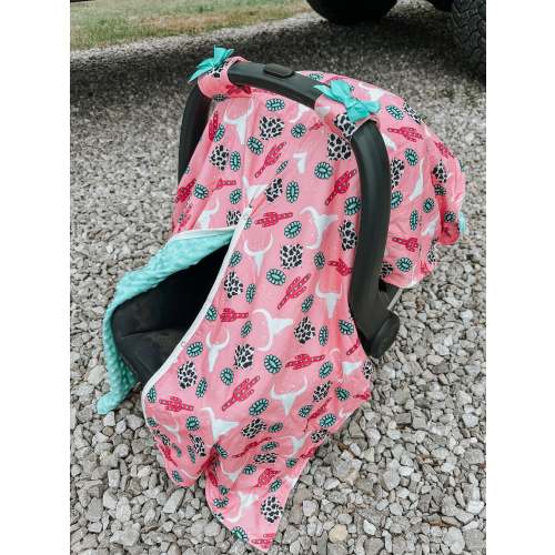 Pink Cow Car Seat Cover
