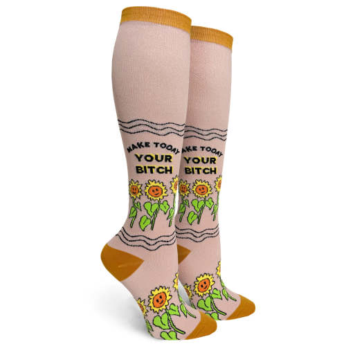 Make Today Your Bitch Womens 15-20 mmHg Compression Socks