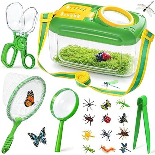 Bug Catcher for Kids, 17 PCS Bug Catching Kit with Bug Collector Toy Bugs