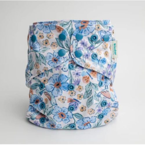 Floral: Essentials Pocket Cloth Diaper with Athletic Wicking Jersey, Grows with your Baby