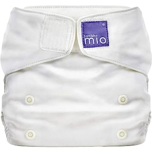 Bambino Mio, Miosolo Classic All-in-One Reusable Cloth Diaper, Adjustable Size, Eco Chemical Free Diaper, Marshmallow