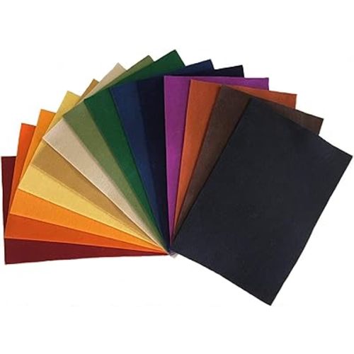 100% Wool Craft Felt - 14 Sheet Package - from National NonWovens Co.