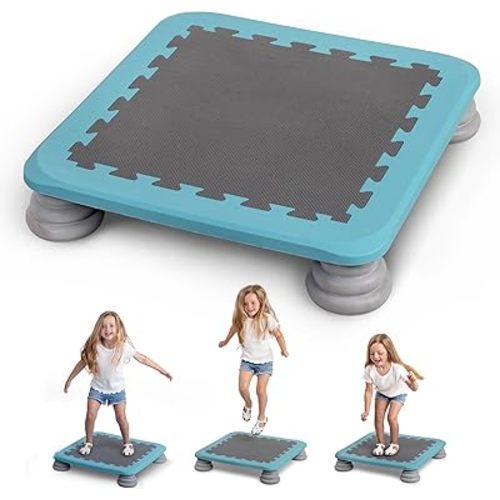 Special Supplies Kids Trampoline Rebounder Bouncing Board – Sensory Balance and Bounce Toy for Indoor and Outdoor Kids Toys - Outdoor Play Equipment