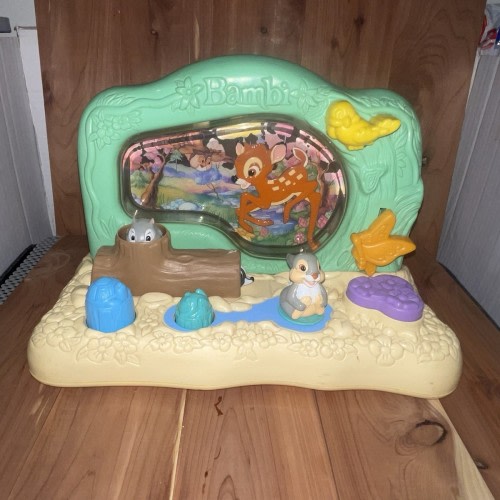 Vintage Mattel Disney BAMBI Activity Busy Box Baby Infant Toy Sights Sounds