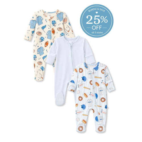 Little All-Star Zipper Footie Bundle
