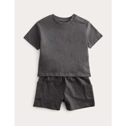 Pure Cotton Shirt & Cargo Shorts Outfit (0-5 Yrs)