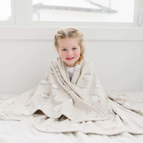 4 Season® Stroller Merino Wool & Organic Cotton Baby Blanket, 40" x 31.5", Sheep Default Title