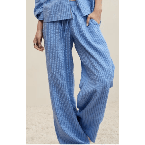 OVERSLEPT by Aerie Seersucker Trouser Pant