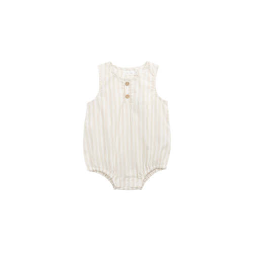 Organic Cotton Archie Playsuit - Variegated Stripe Foam – Jamie Kay USA
