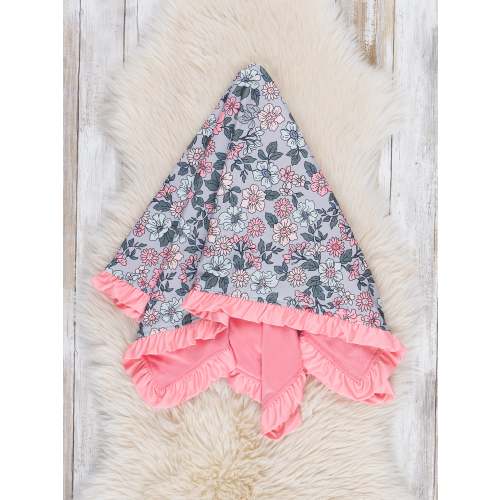 Autumn Rosebud Minky Blanket
