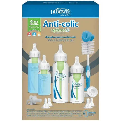 Dr. Brown's - Options+ Glass Narrow Anti-Colic Baby Bottle Gift Set