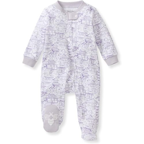 Burt's Bees Baby Girls' Organic Cotton Sleep and Play Footed Pajamas