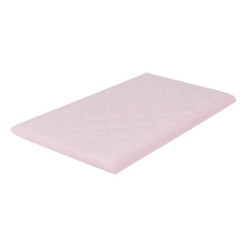 Everyday Kids Pastel Pink Quilted Pack 'n Play Mattress Sheet – Ultra-Soft Portable Crib Fitted Sheet for Baby Girls, Playpen or Mini Crib