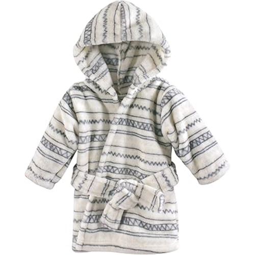 Hudson Baby Unisex Baby Plush Animal Face Bathrobe, Aztec, 0-9 Months