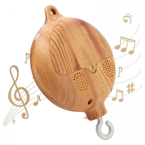 BESTSKY Baby Mobile Rotary Music Box Imitation Wood with Rotating Hook Crib Mobile Motor