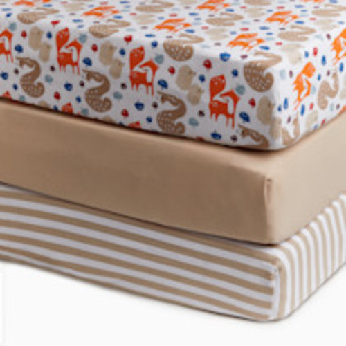 Small Story Organic Cotton Jersey Crib Sheets (3 Pack) - Wildly Cute