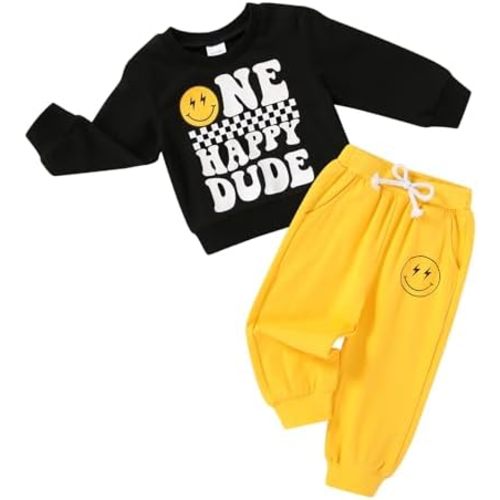 Toddler Baby Boy Clothes Fall Winter Outfits 1st 2nd 3rd Birthday Boy Outfit Sweatshirt Sweat Pants Set Sweatsuit