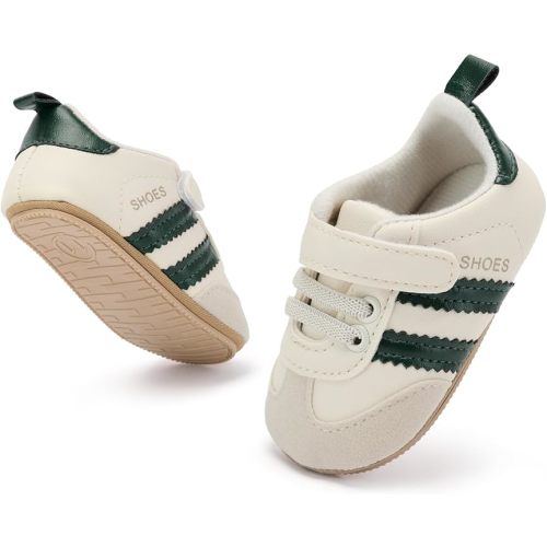 BACSAC Baby Shoes for Boys Girls Non Slip Low Top Infant Walking Shoes Breathable Comfort Toddler Walker Shoes Pull On Newborn Baby Sneakers 3 6 9 12 Months