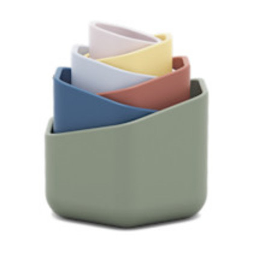 Lalo Stacking Cups - Sage Multi