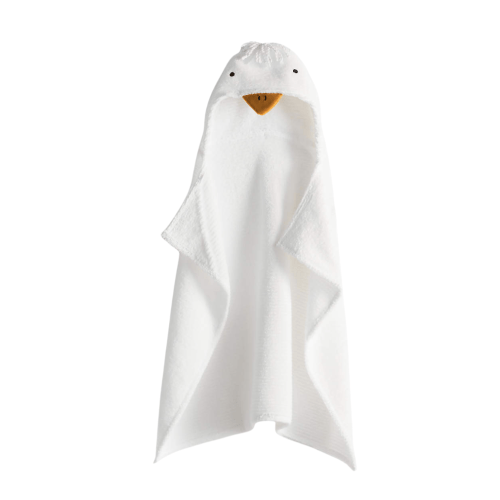 Duck Pampas Ivory 100% Organic Cotton Hooded Baby Towel