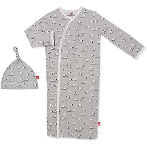 Magnetic Me Modal Newborn Sleeper Gown & Hat Set | Silky Soft Modal Fabric Sleep Sack