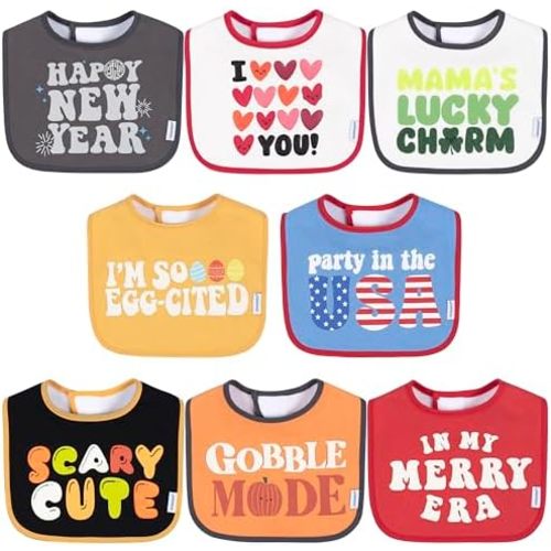 Onesies Brand Baby 8 Pack Drooling Bibs