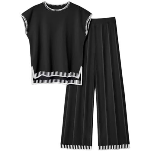 Black Two Piece Sweater Set (Size XL)