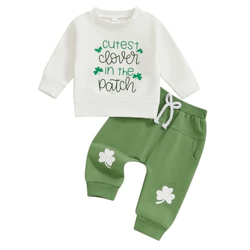BemeyourBBs Toddler Baby Boy Fall Winter Clothes Funny Letter Long Sleeve Sweatshirt and Pants Set 2 Piece Sweatsuit Outfit