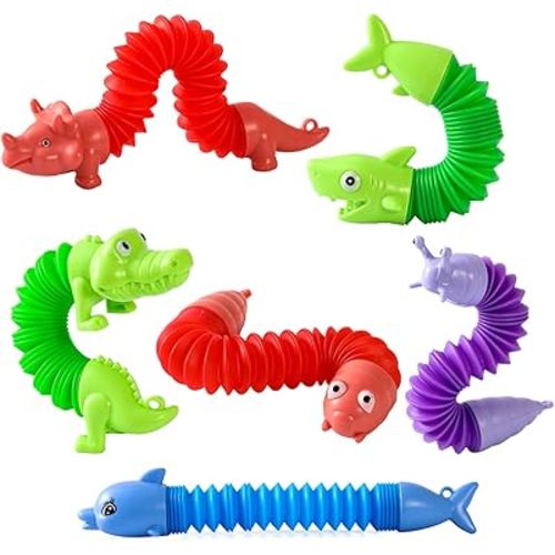 Animal pop Tubes Fidget Toys, Sensory Toys for Toddlers 3-4