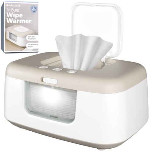 Jool Baby TinyBums Baby Wipe Warmer & Dispenser with LED Changing Light & On/Off Switch (Oatmeal)