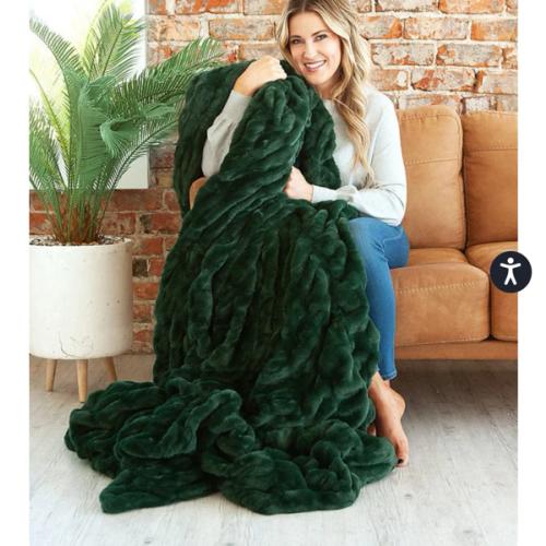 Hugs Sage Plush Blanket | Minky Couture