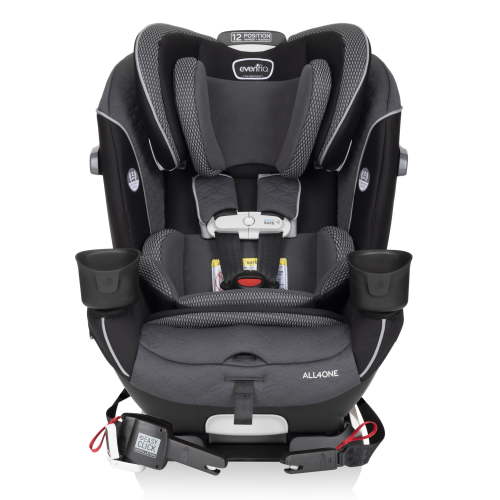 Evenflo All4One All-in-One Convertible Car Seat with SensorSafe (Aries Black)