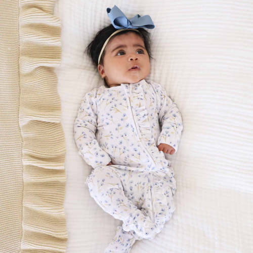 All Bamboo Waffle Zipper Footies - Any Color, NB, 0-3mo