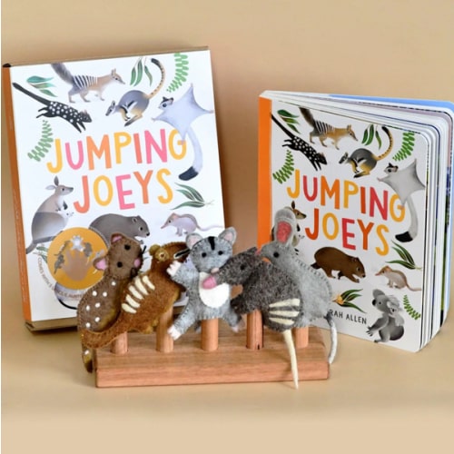Jumping Joeys Finger Puppets and Book Set by Sarah Allen
