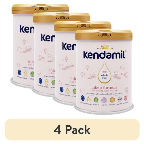 (4 pack) Kendamil European Whole Milk Classic Infant Formula Powder with HMOs, Prebiotics & DHA, 28.2 oz