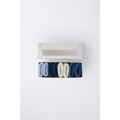 FOUR-PACK OF SOCKS IN VARIOUS COLORS - Mid-blue | ZARA United States